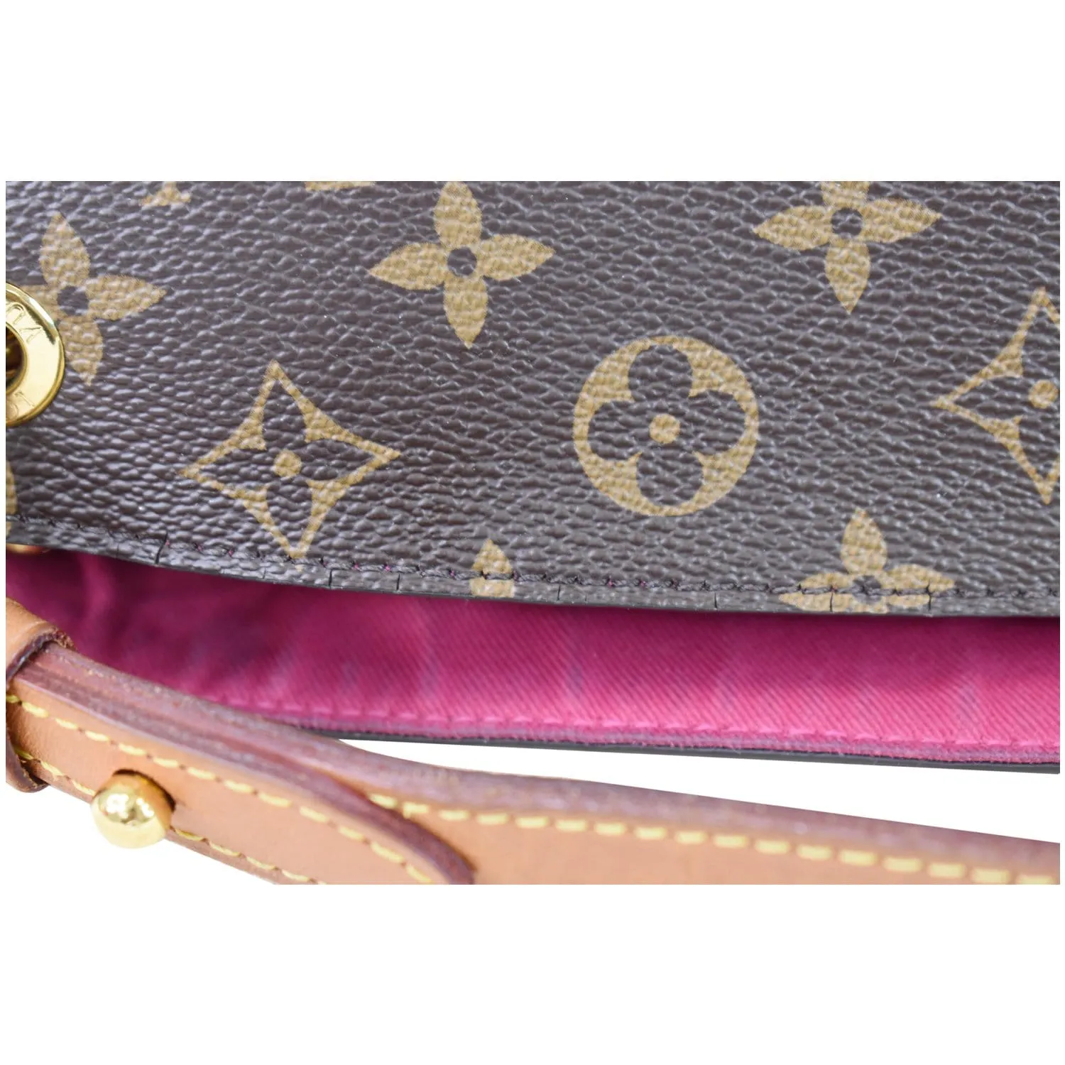 LOUIS VUITTON Graceful MM Monogram Canvas Shoulder Bag Brown