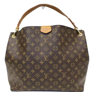 LOUIS VUITTON Graceful MM Monogram Canvas Shoulder Bag Brown