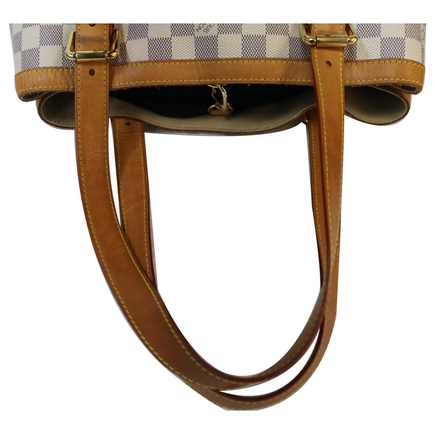 LOUIS VUITTON Hampstead PM Damier Azur Shoulder Bag White