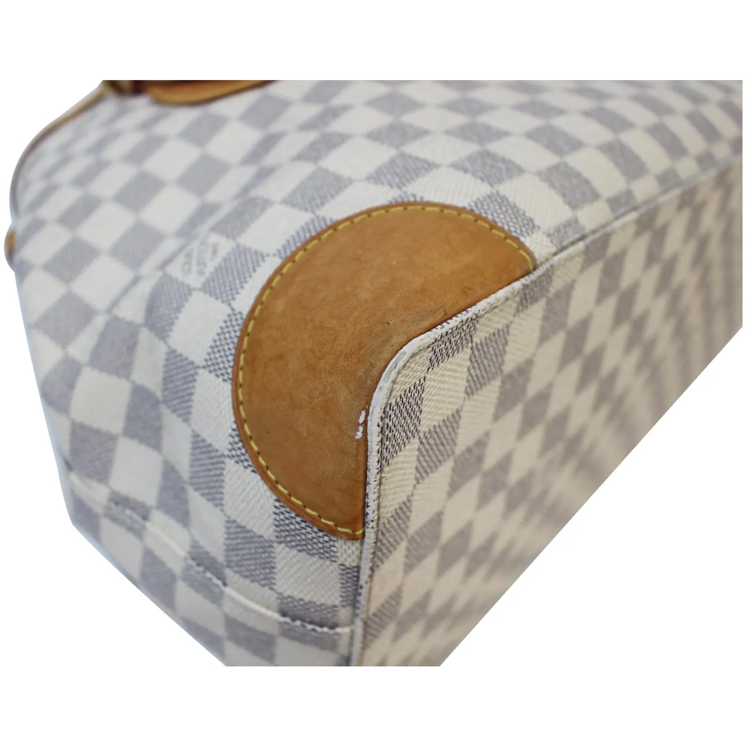 LOUIS VUITTON Hampstead PM Damier Azur Shoulder Bag White