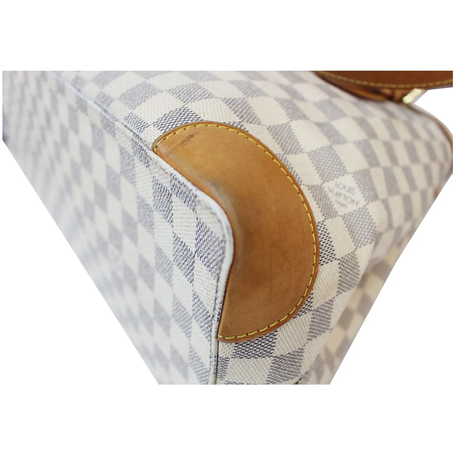 LOUIS VUITTON Hampstead PM Damier Azur Shoulder Bag White