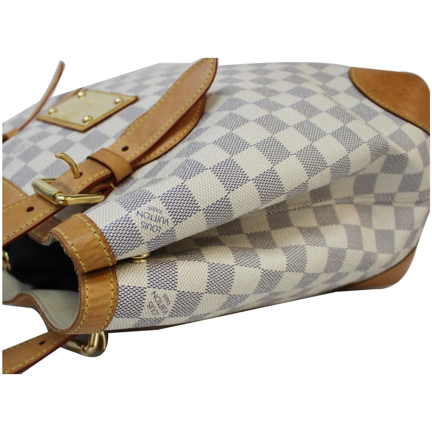 LOUIS VUITTON Hampstead PM Damier Azur Shoulder Bag White