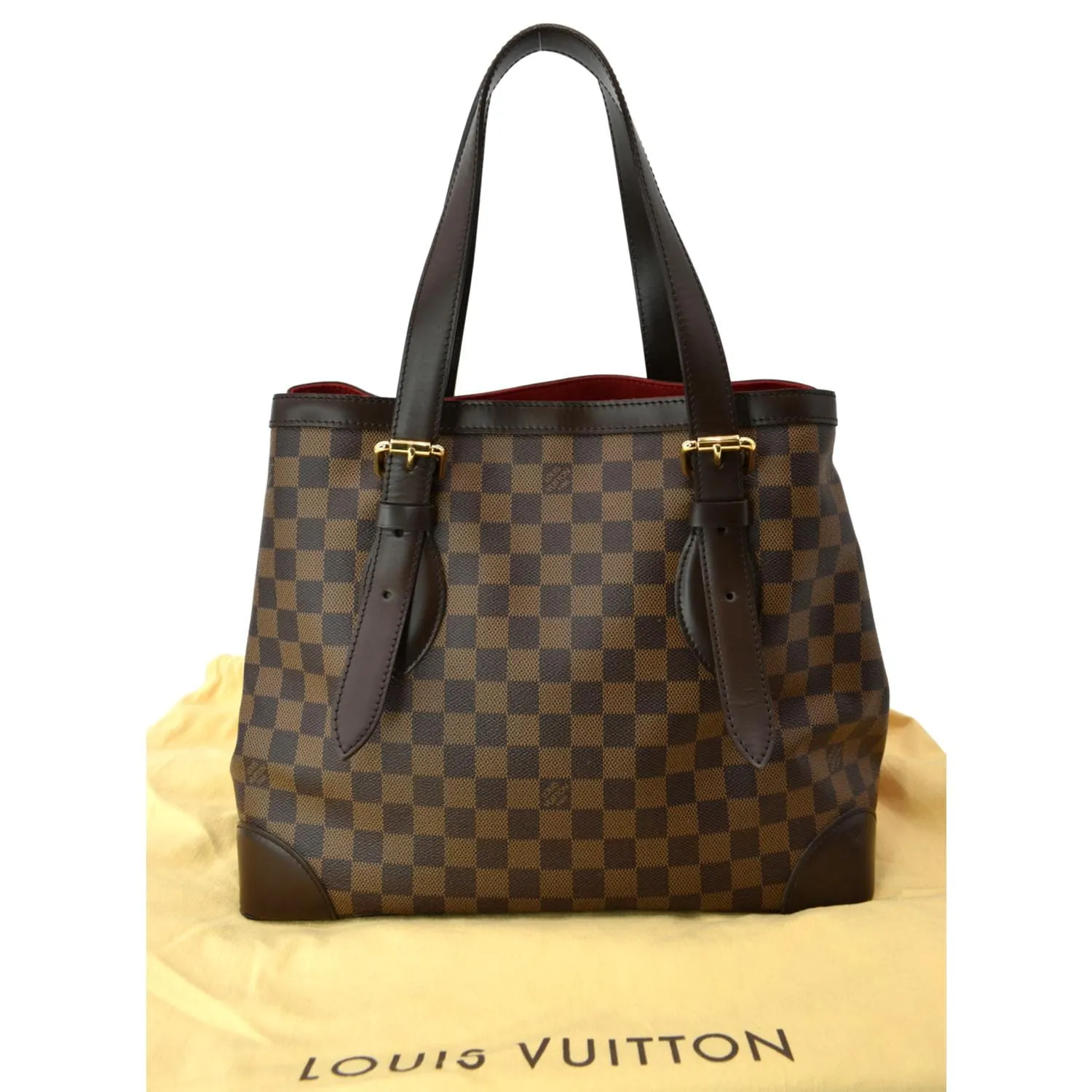 LOUIS VUITTON Hampstead PM Damier Ebene Shoulder Bag Brown