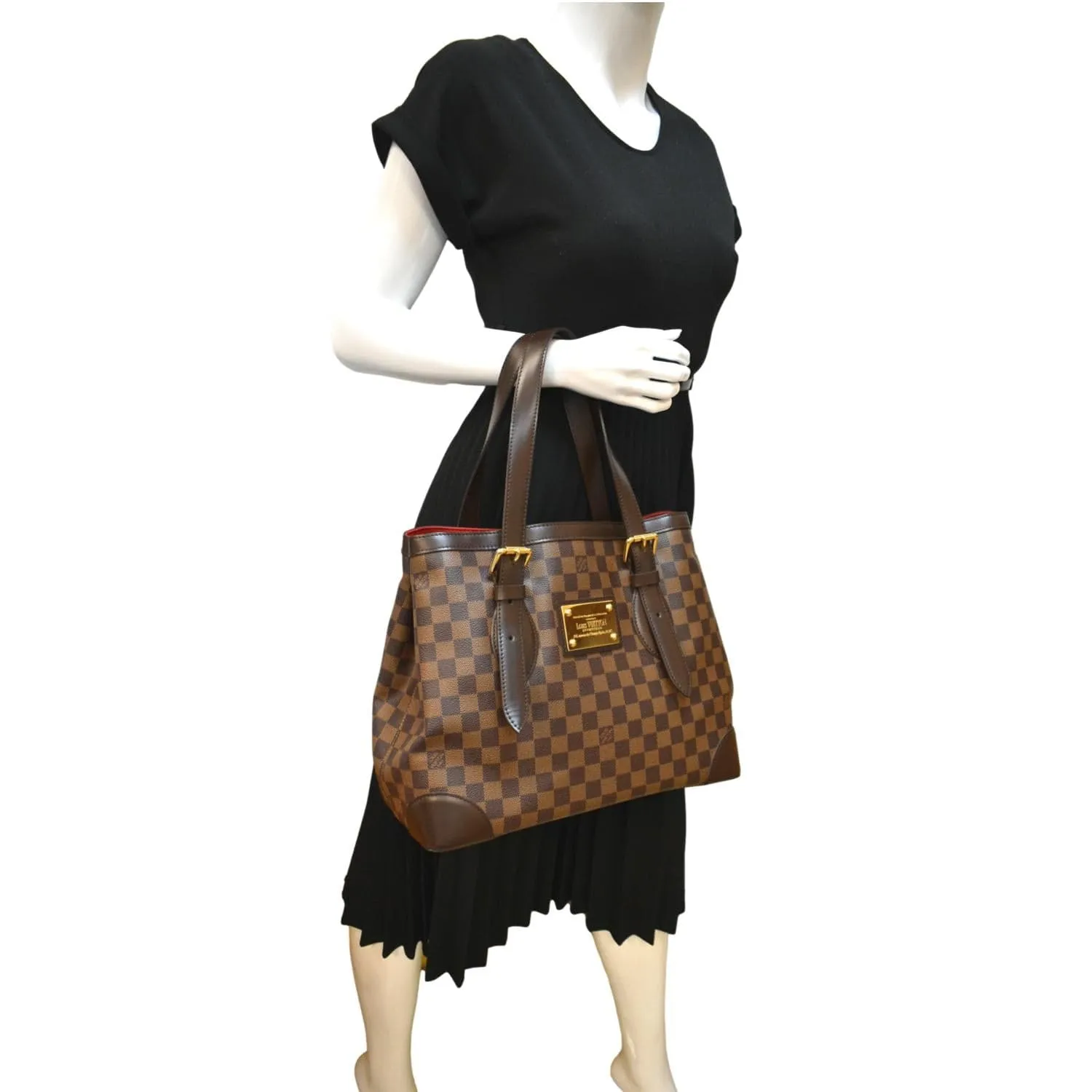 LOUIS VUITTON Hampstead PM Damier Ebene Shoulder Bag Brown