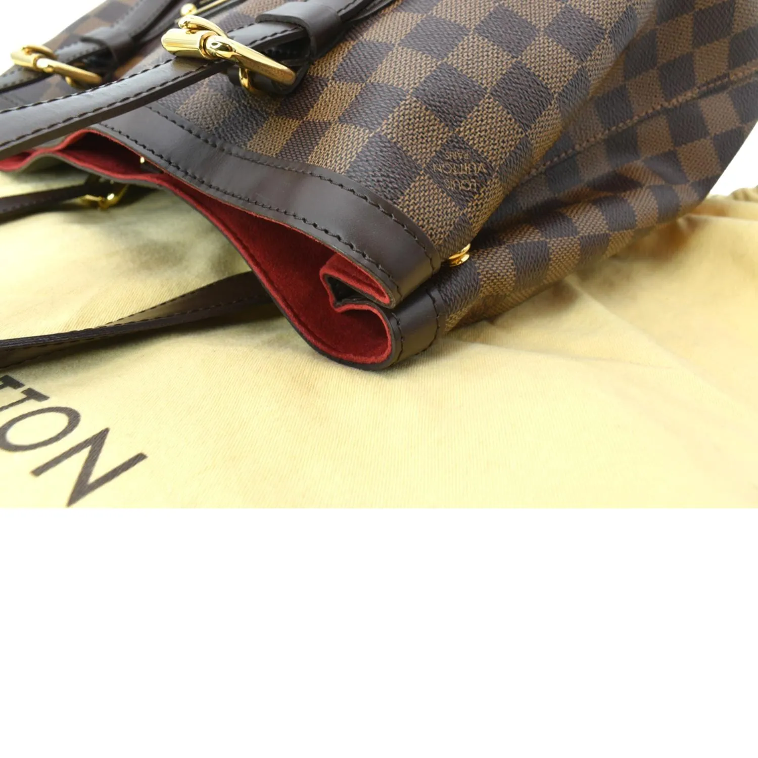 LOUIS VUITTON Hampstead PM Damier Ebene Shoulder Bag Brown