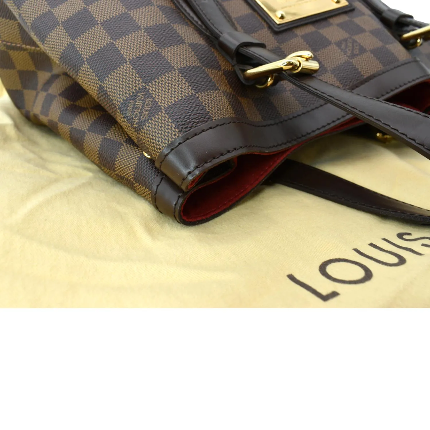 LOUIS VUITTON Hampstead PM Damier Ebene Shoulder Bag Brown