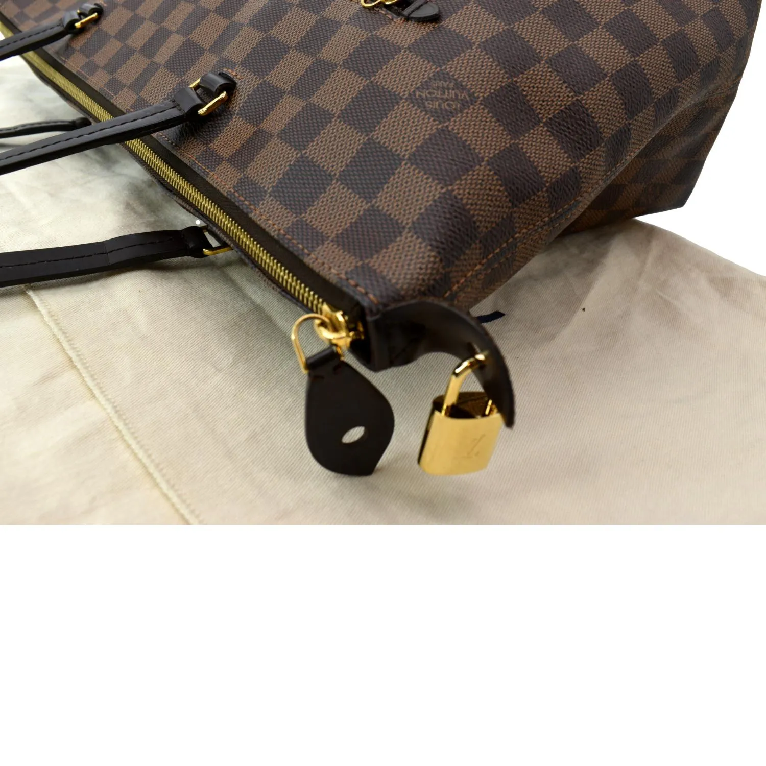 LOUIS VUITTON Iena MM Damier Ebene Shoulder Bag Brown