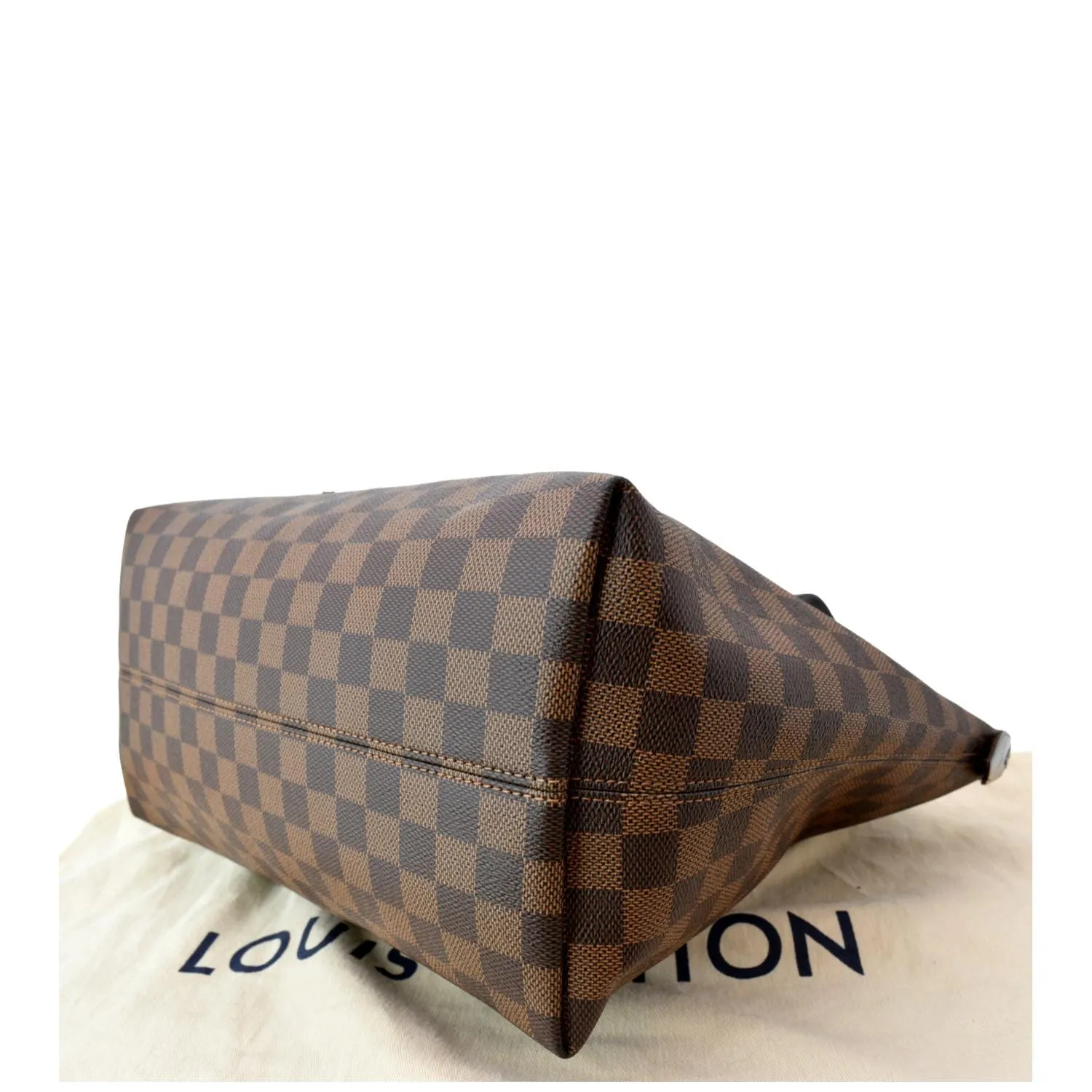 LOUIS VUITTON Iena MM Damier Ebene Shoulder Bag Brown