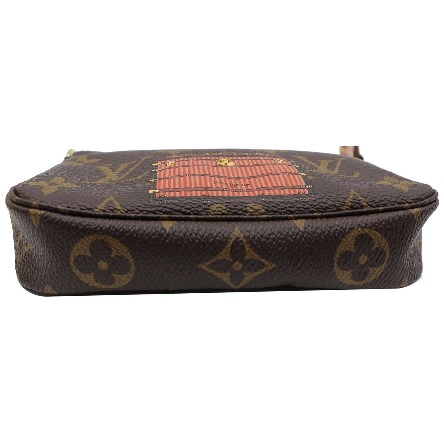 LOUIS VUITTON Inventeur Trunks & Locks Mini Accessories Monogram Canvas Pochette Brown