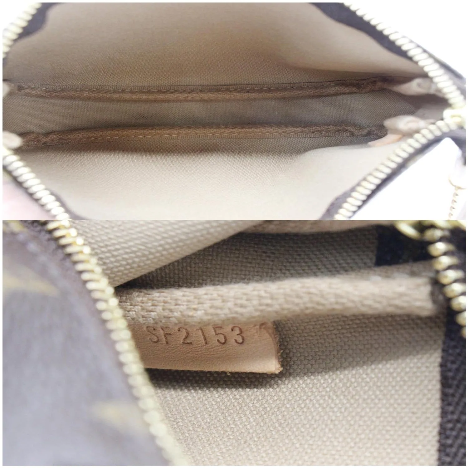 LOUIS VUITTON Inventeur Trunks & Locks Mini Accessories Monogram Canvas Pochette Brown