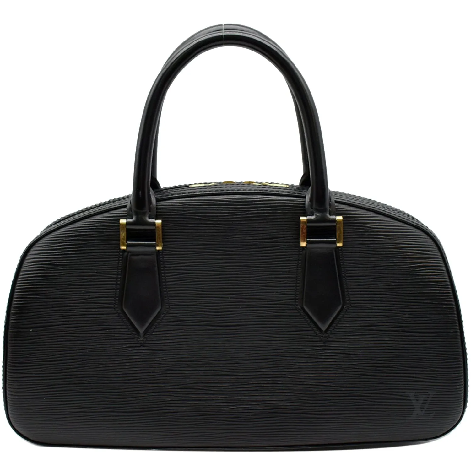 LOUIS VUITTON Jasmine Epi Leather Satchel Bag Black