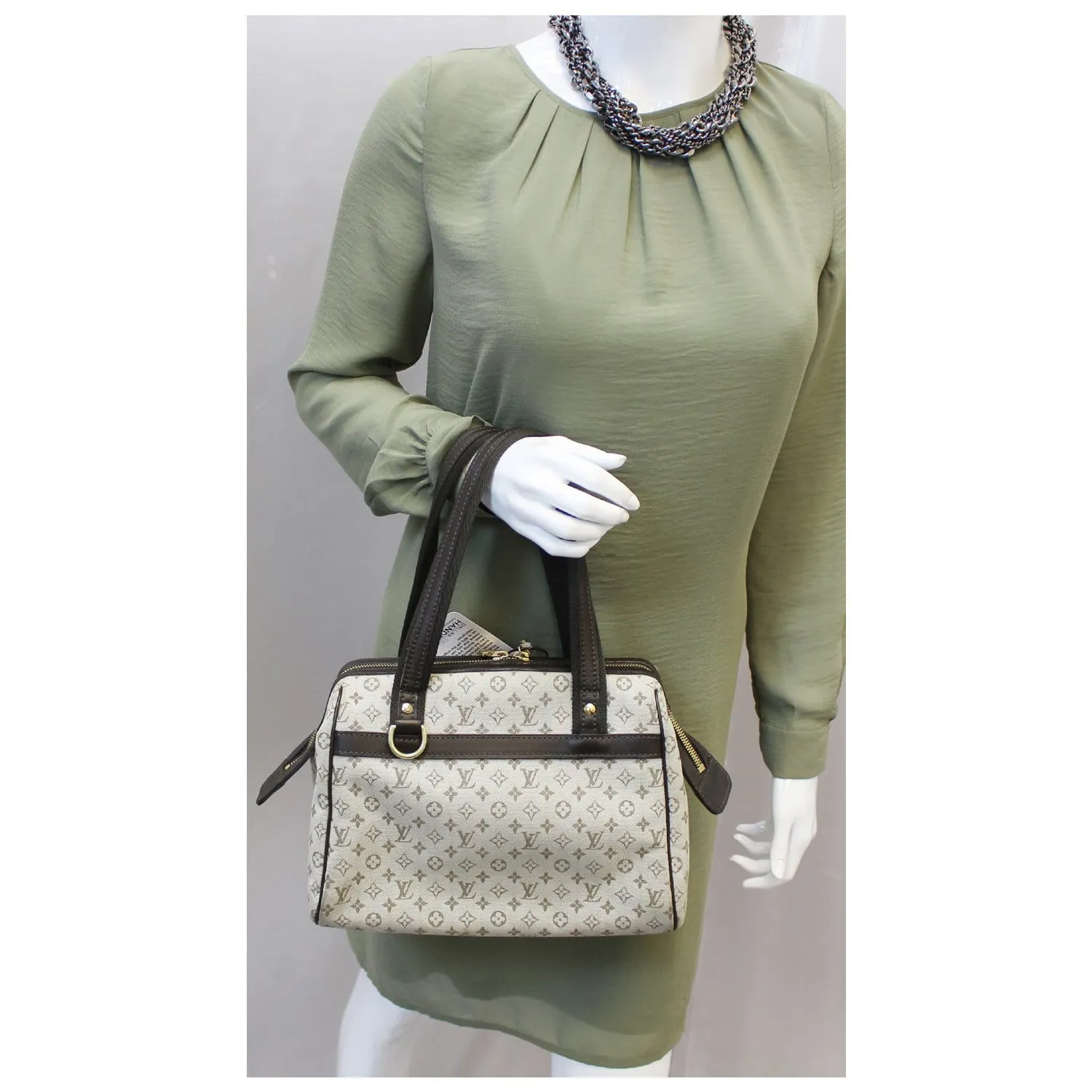 LOUIS VUITTON Josephine PM Monogram Mini Lin Satchel Bag