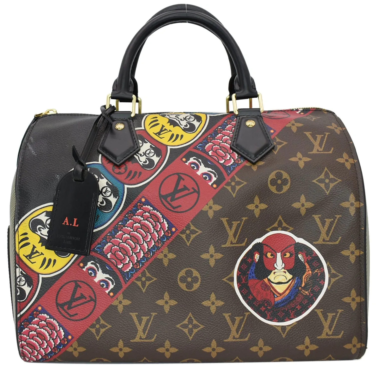 LOUIS VUITTON Kabuki Speedy 30 Monogram Canvas Satchel Bag Brown - Hot Deals