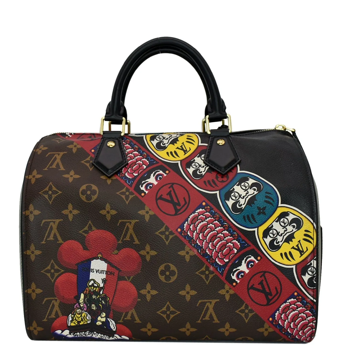 LOUIS VUITTON Kabuki Speedy 30 Monogram Canvas Satchel Bag Brown - Hot Deals
