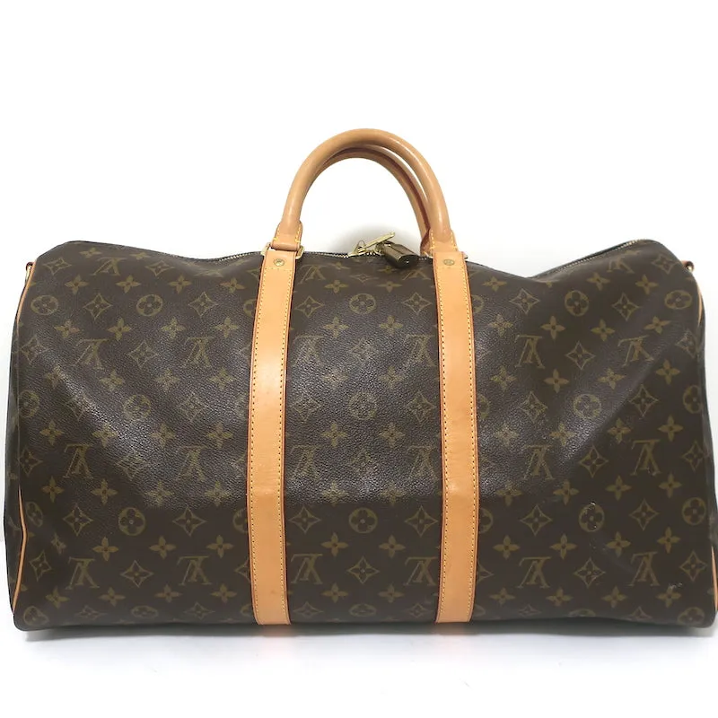 Louis Vuitton Keepall 50 Duffle Bag Brown Monogram Canvas