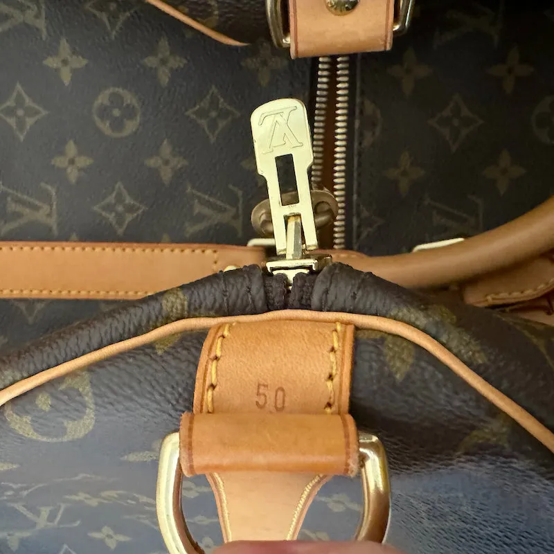 Louis Vuitton Keepall 50 Duffle Bag Brown Monogram Canvas