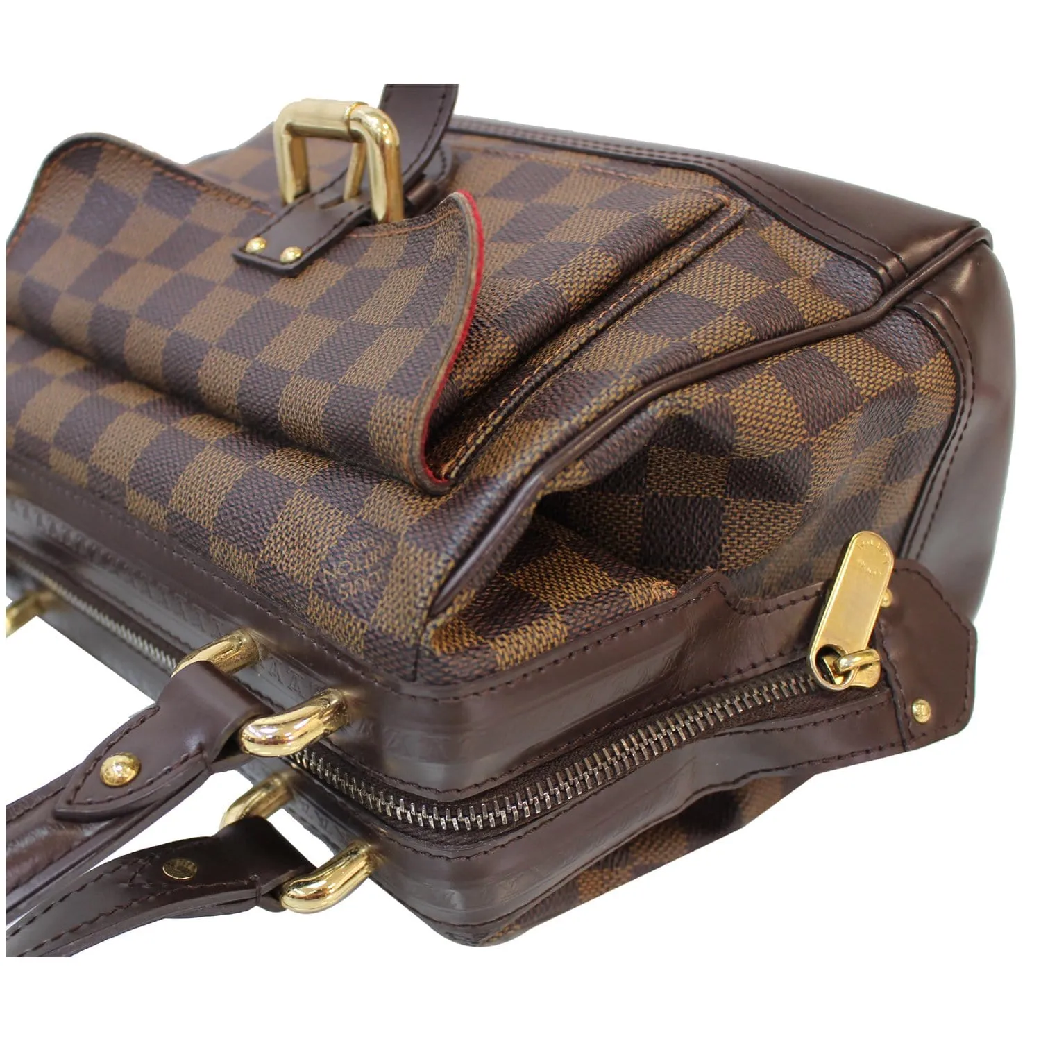LOUIS VUITTON Knightsbridge Damier Ebene Satchel Bag Brown