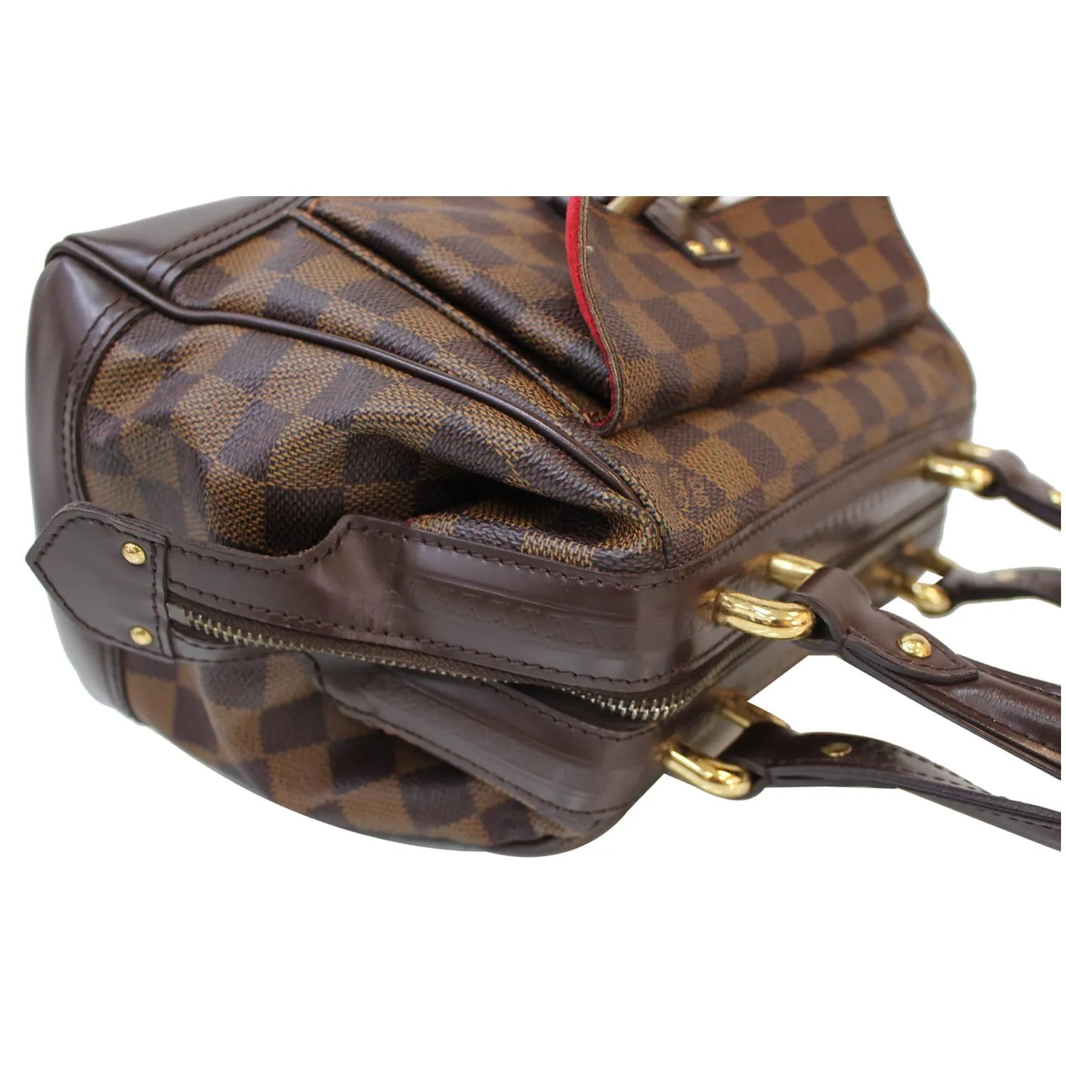 LOUIS VUITTON Knightsbridge Damier Ebene Satchel Bag Brown