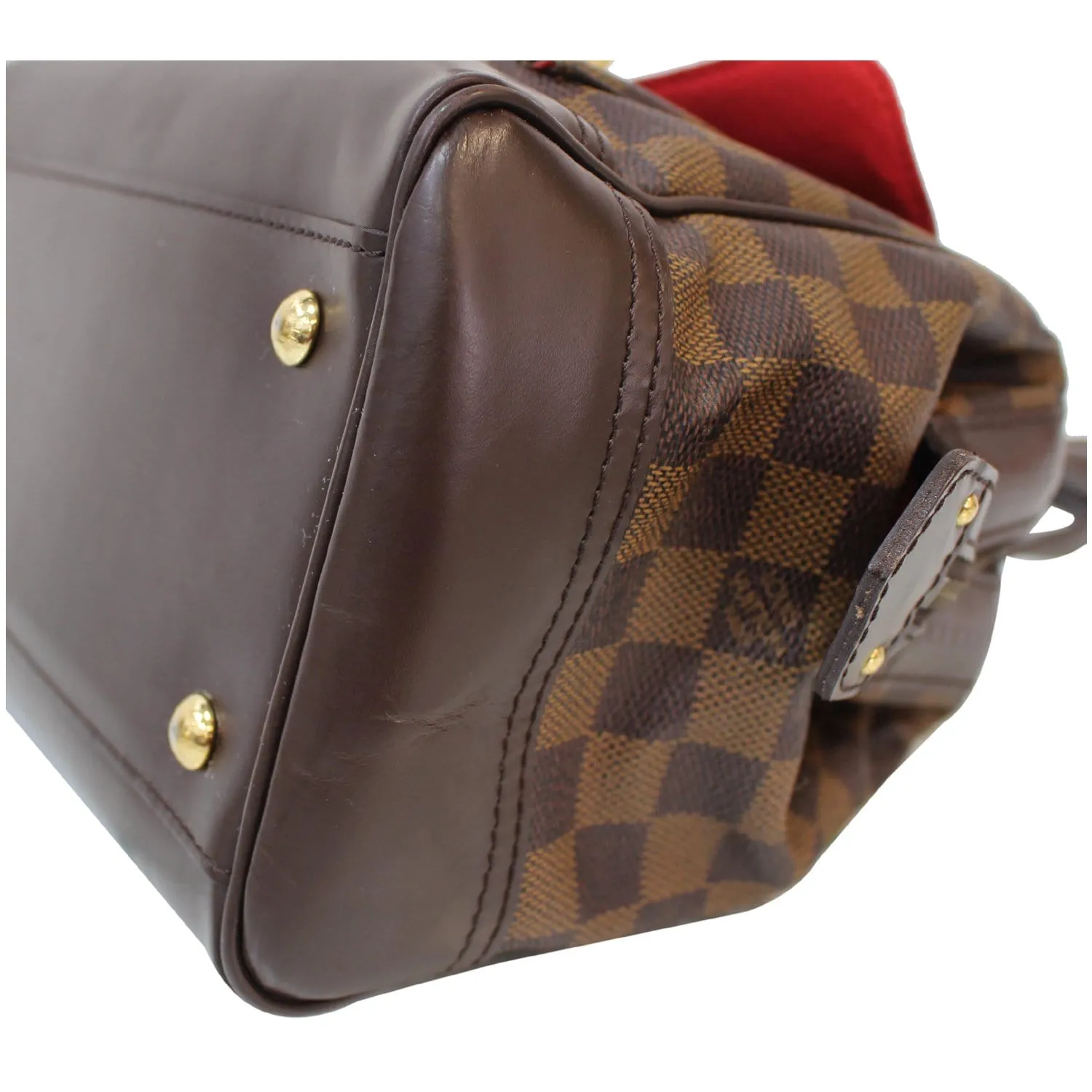LOUIS VUITTON Knightsbridge Damier Ebene Satchel Bag Brown