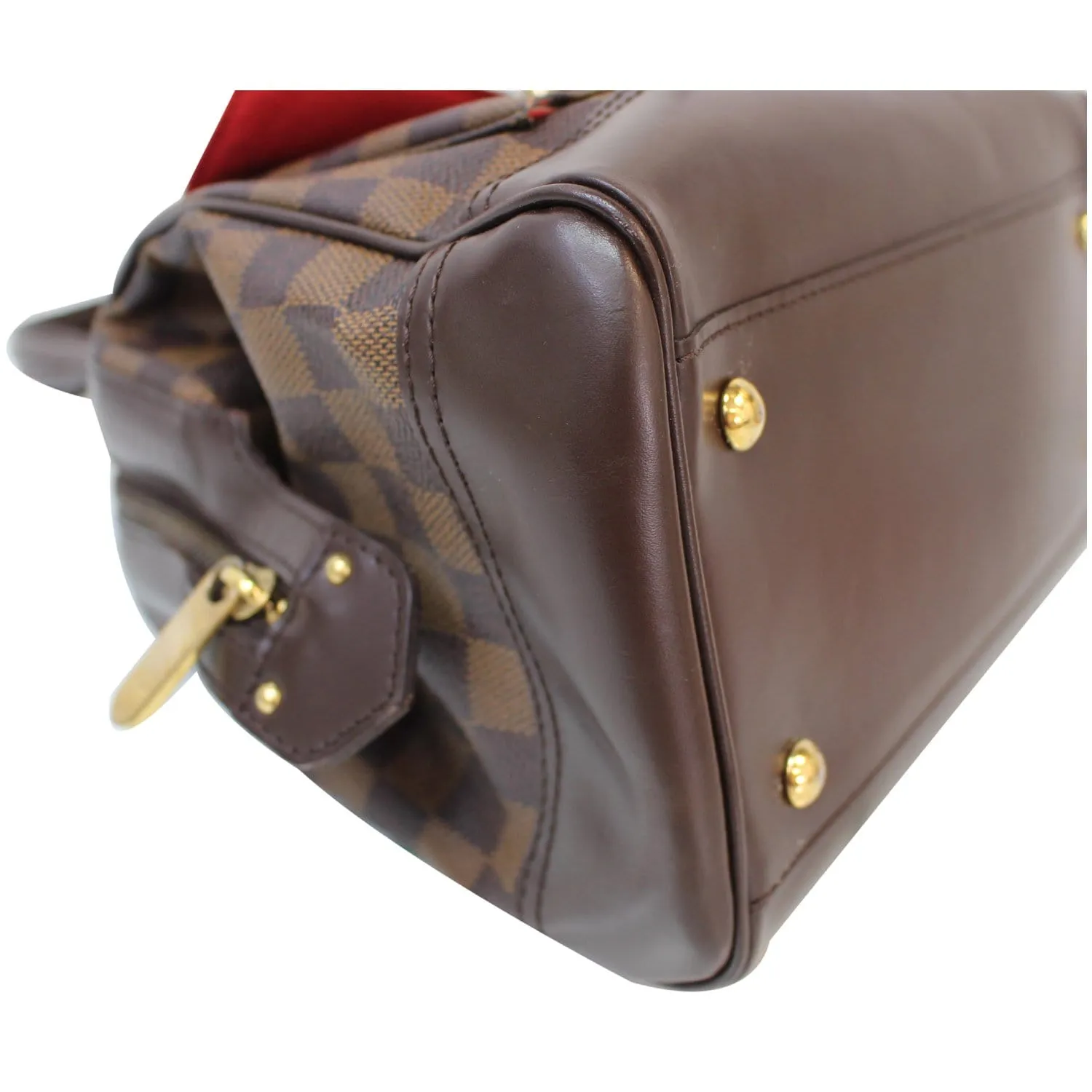 LOUIS VUITTON Knightsbridge Damier Ebene Satchel Bag Brown