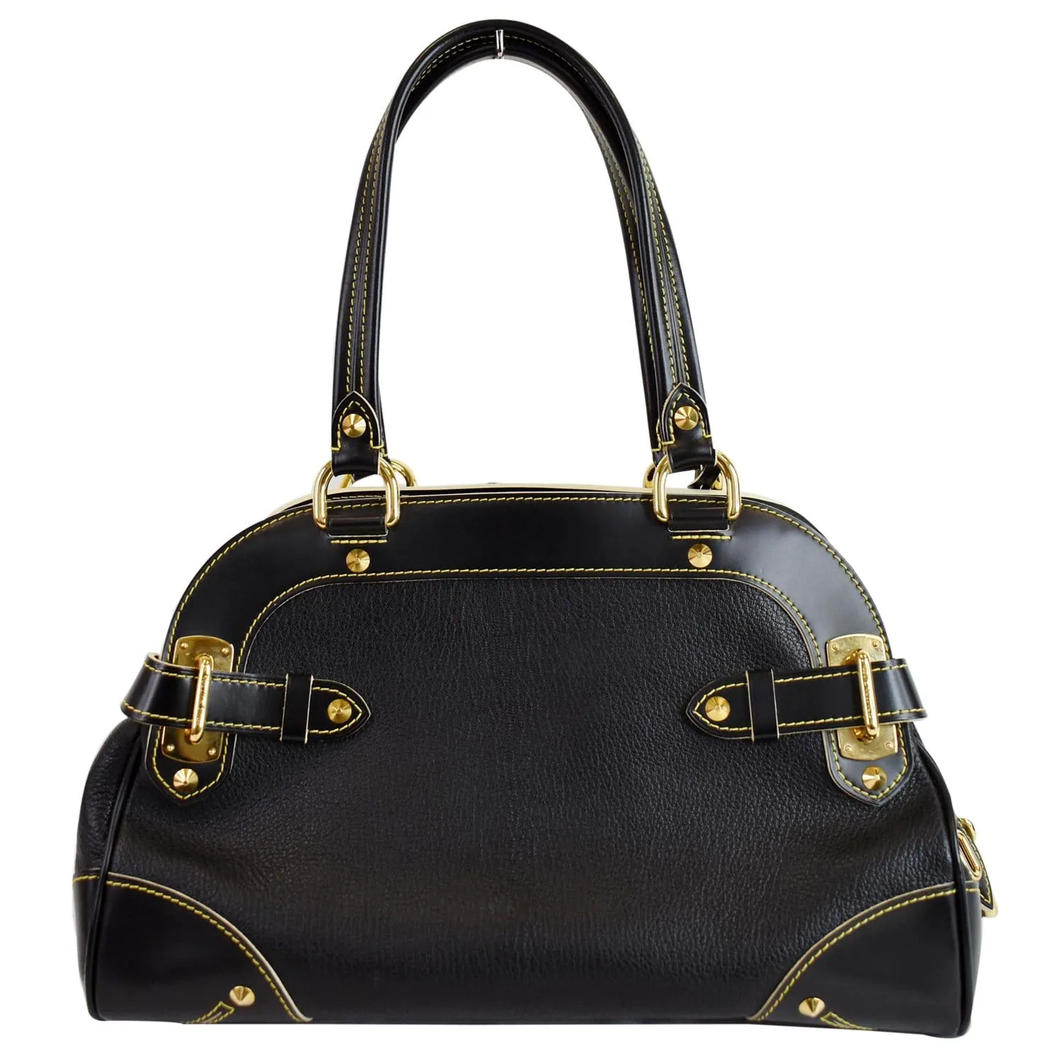 LOUIS VUITTON Le Radieux Suhali Leather Satchel Bag Black