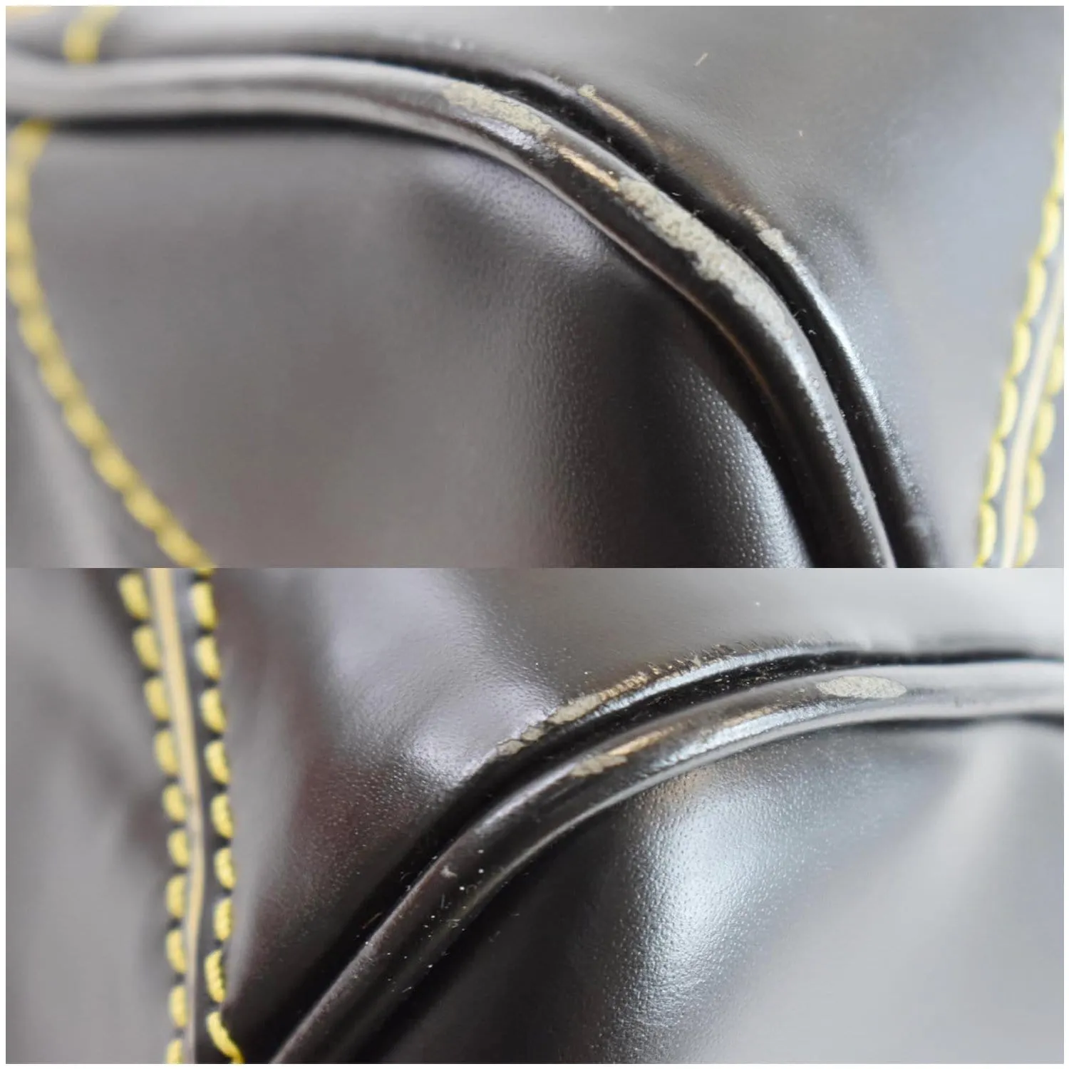 LOUIS VUITTON Le Radieux Suhali Leather Satchel Bag Black