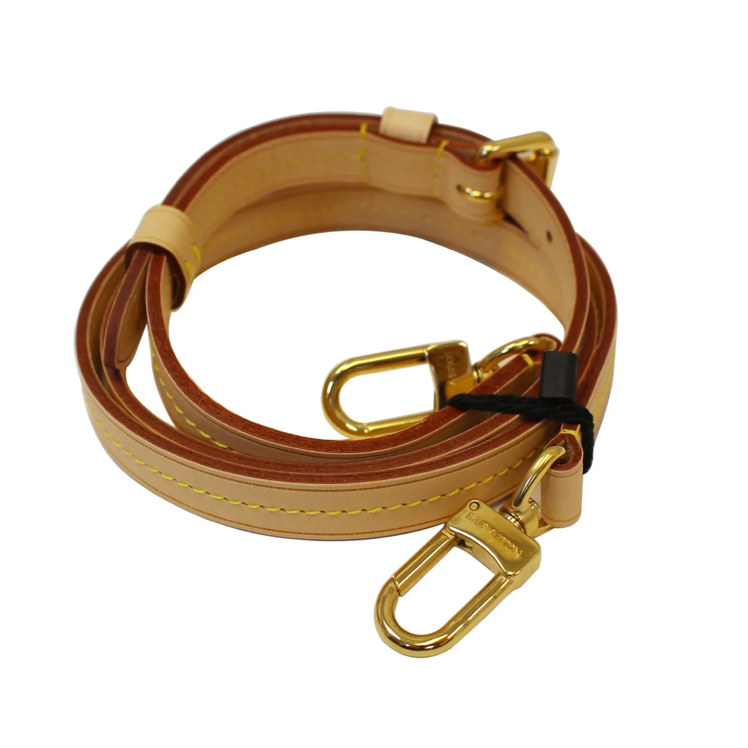 LOUIS VUITTON Leather Shoulder Strap Beige