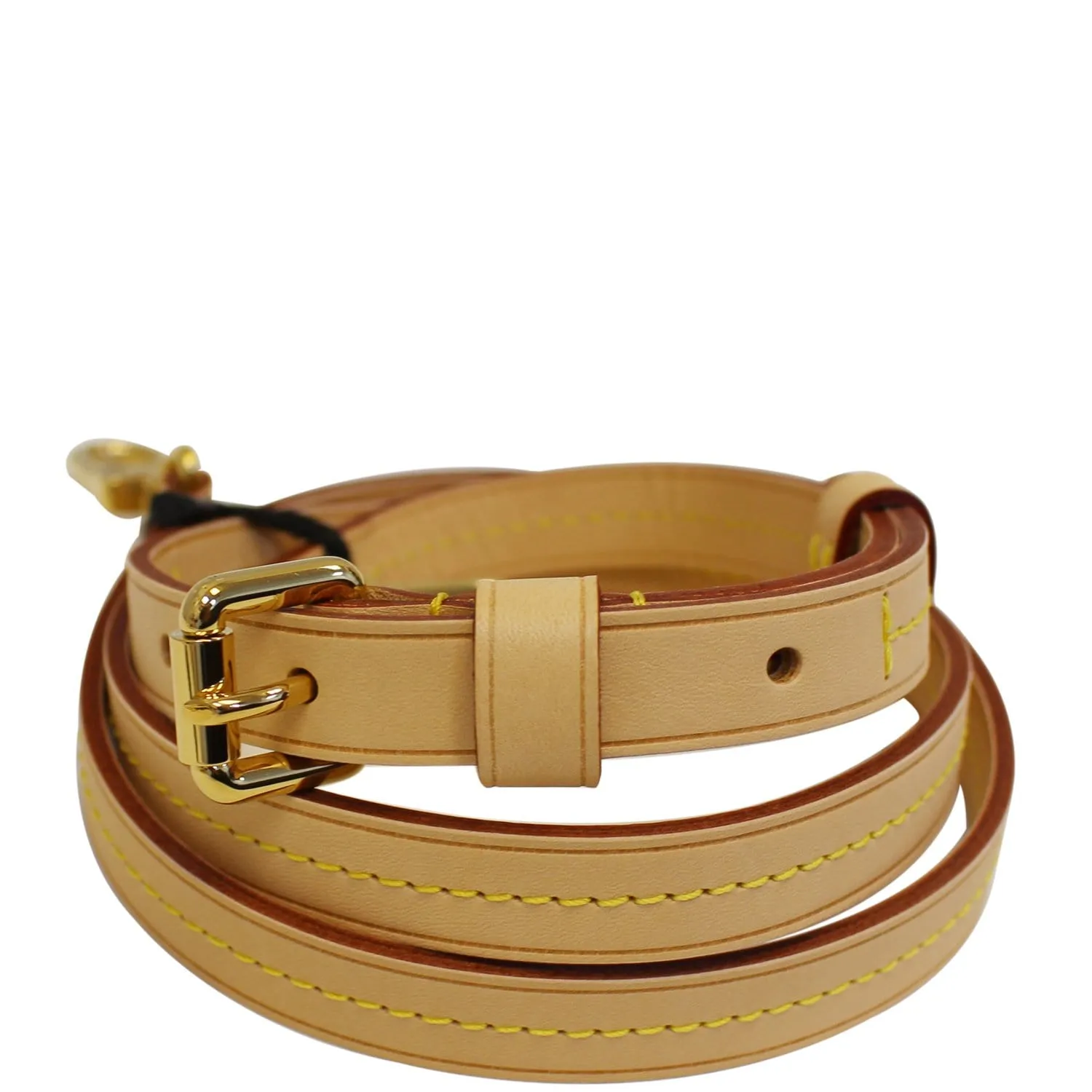 LOUIS VUITTON Leather Shoulder Strap Beige