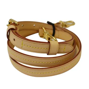 LOUIS VUITTON Leather Shoulder Strap Beige