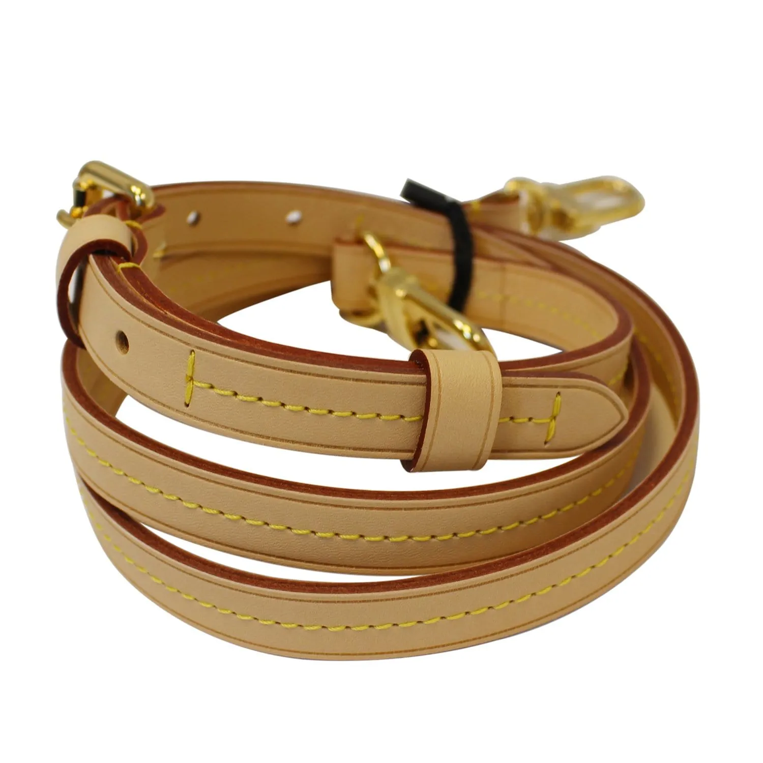 LOUIS VUITTON Leather Shoulder Strap Beige