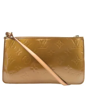 LOUIS VUITTON Lexington Monogram Vernis Leather Pouch Bronze