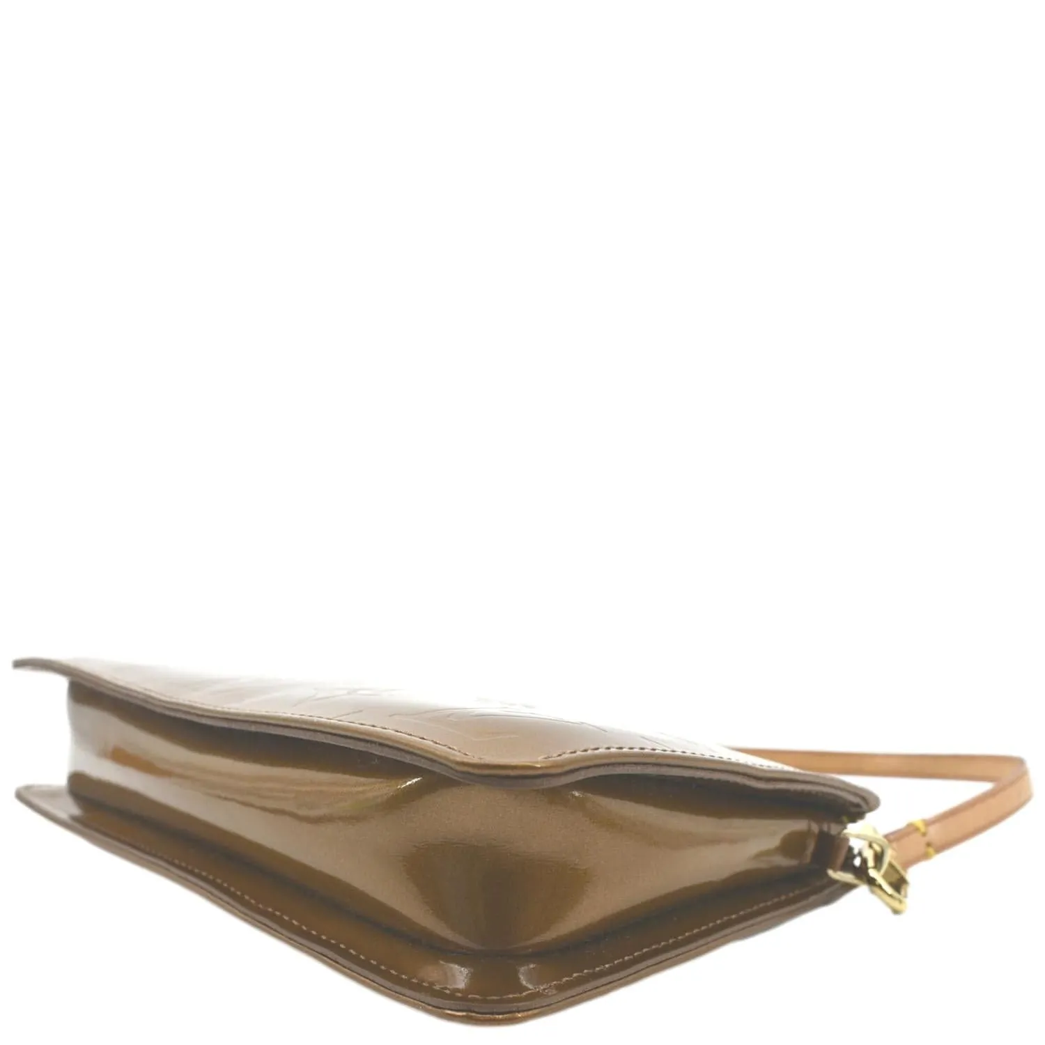 LOUIS VUITTON Lexington Monogram Vernis Leather Pouch Bronze