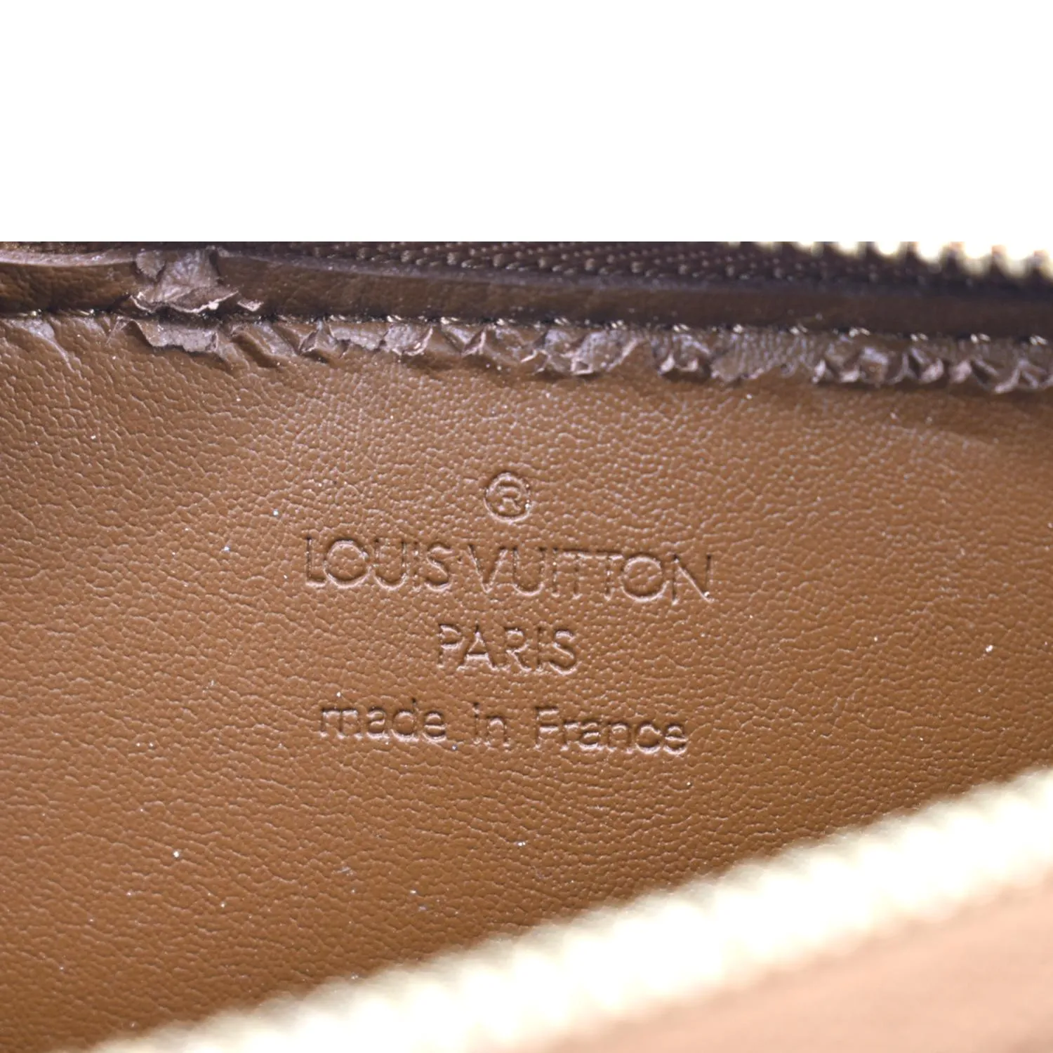 LOUIS VUITTON Lexington Monogram Vernis Leather Pouch Bronze