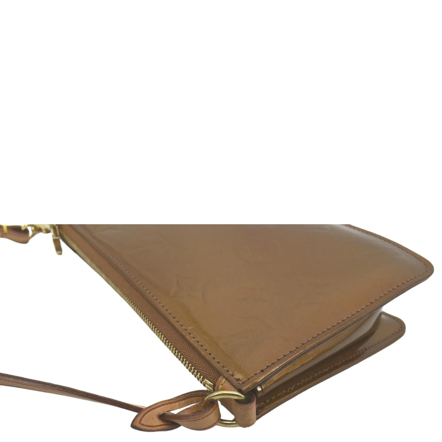 LOUIS VUITTON Lexington Monogram Vernis Leather Pouch Bronze