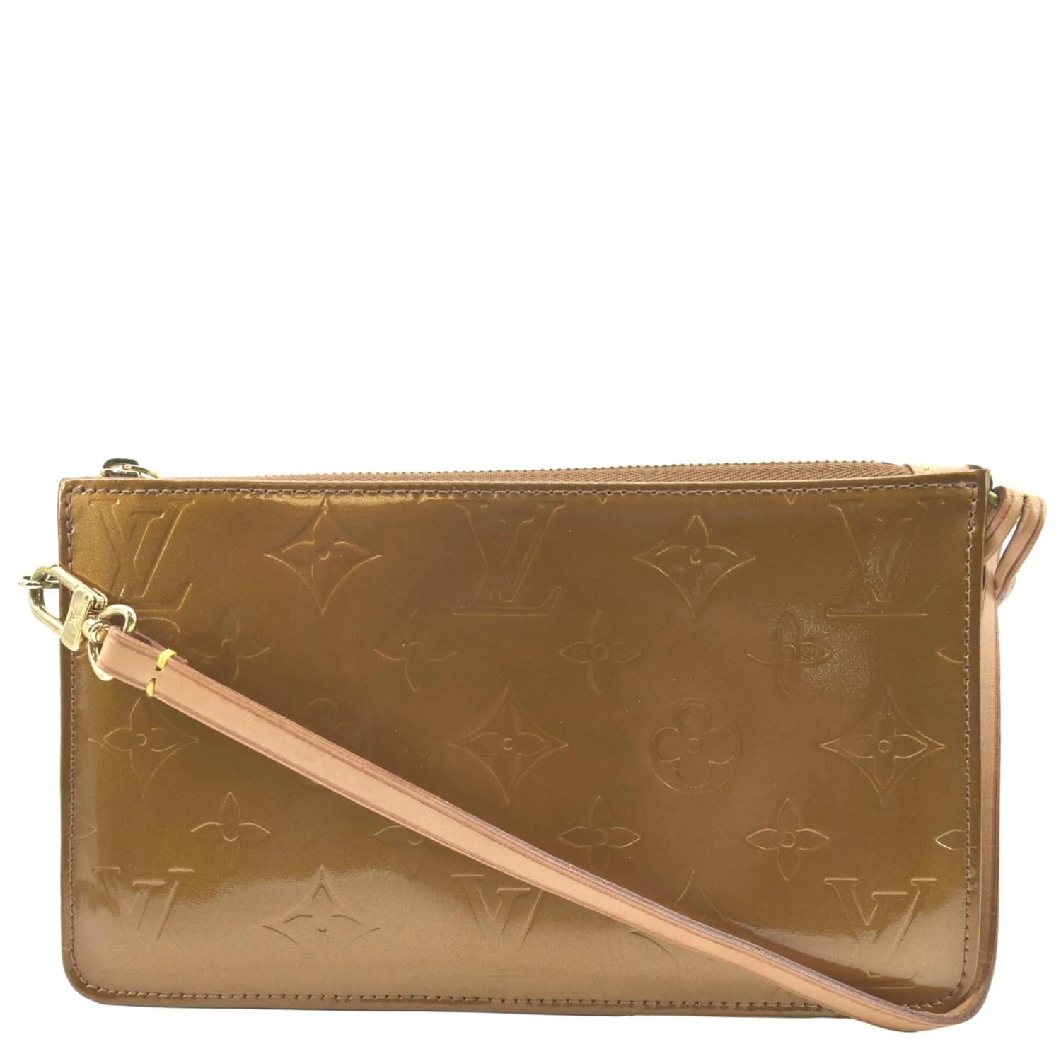 LOUIS VUITTON Lexington Monogram Vernis Leather Pouch Bronze