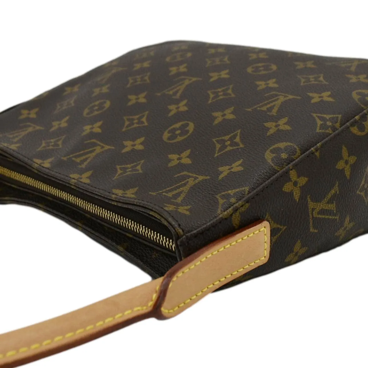 LOUIS VUITTON Looping MM Monogram Canvas Shoulder Bag Brown