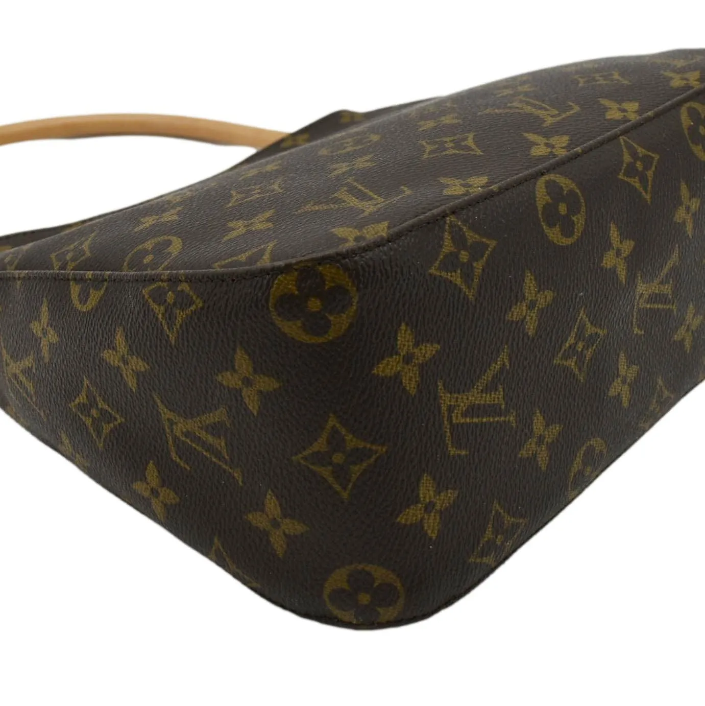 LOUIS VUITTON Looping MM Monogram Canvas Shoulder Bag Brown