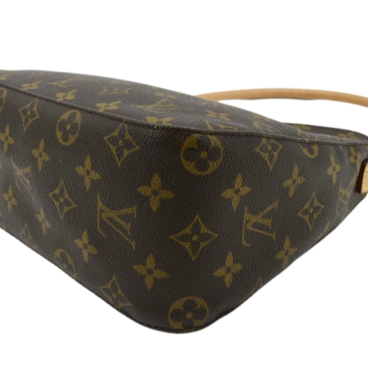 LOUIS VUITTON Looping MM Monogram Canvas Shoulder Bag Brown