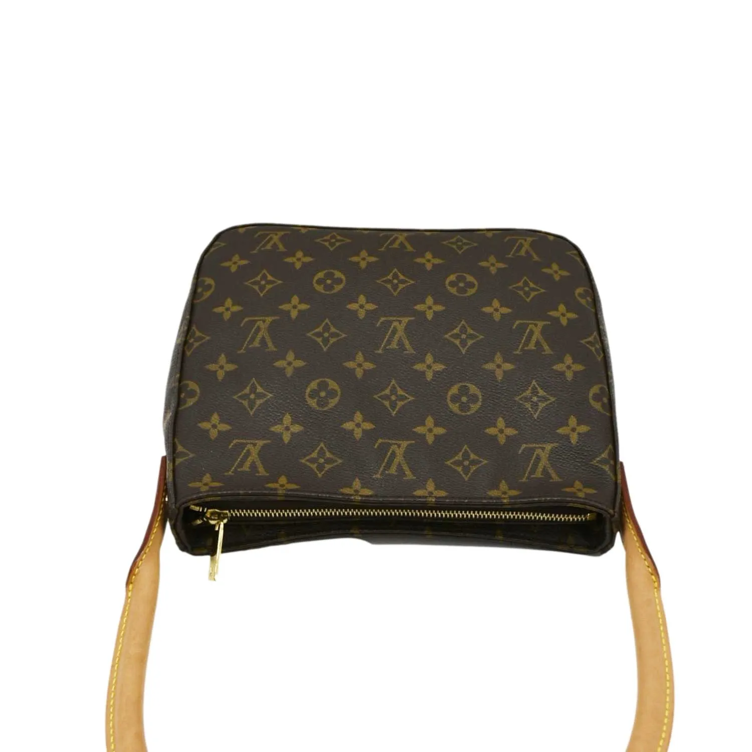 LOUIS VUITTON Looping MM Monogram Canvas Shoulder Bag Brown