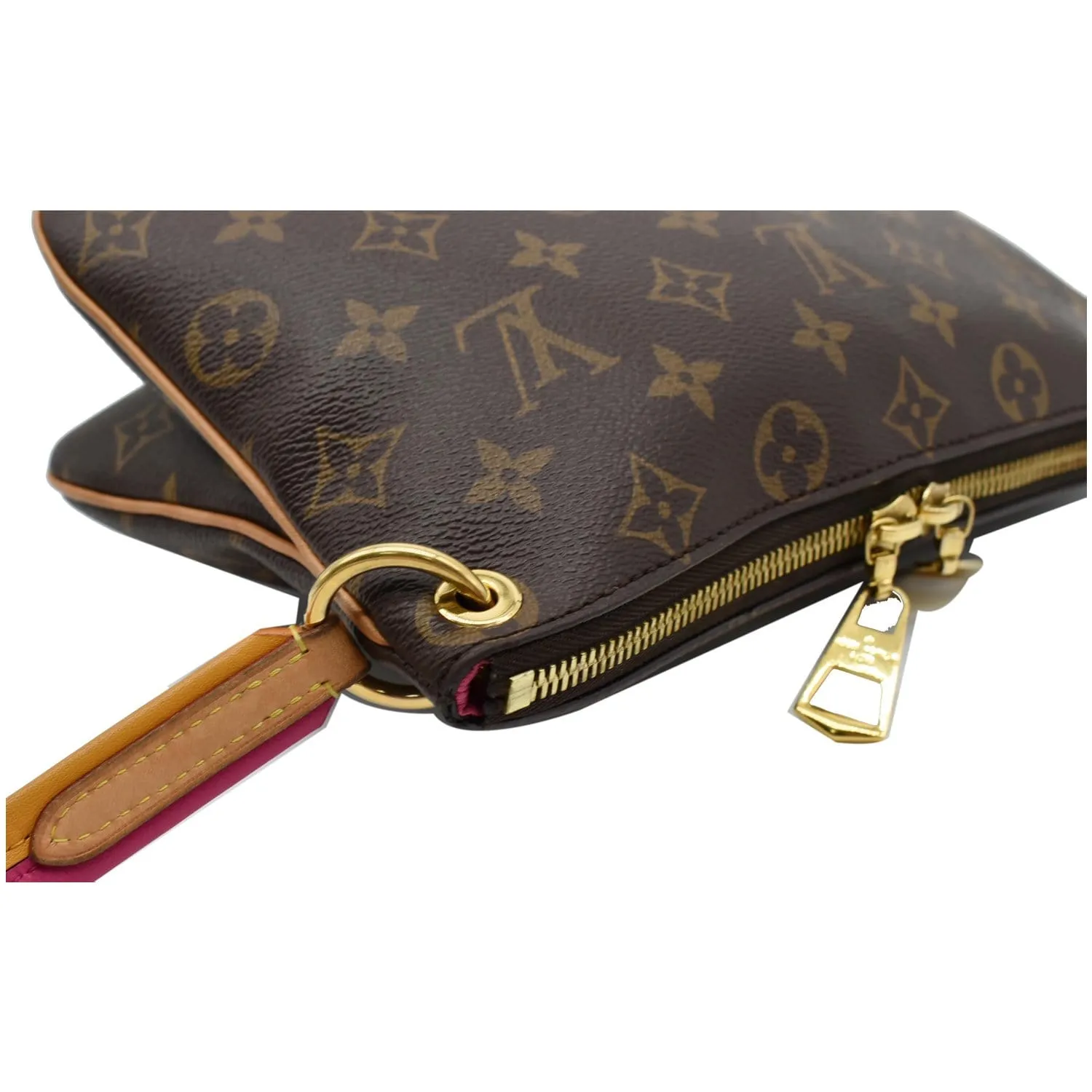 LOUIS VUITTON Lorette Monogram Canvas Shoulder Bag Brown