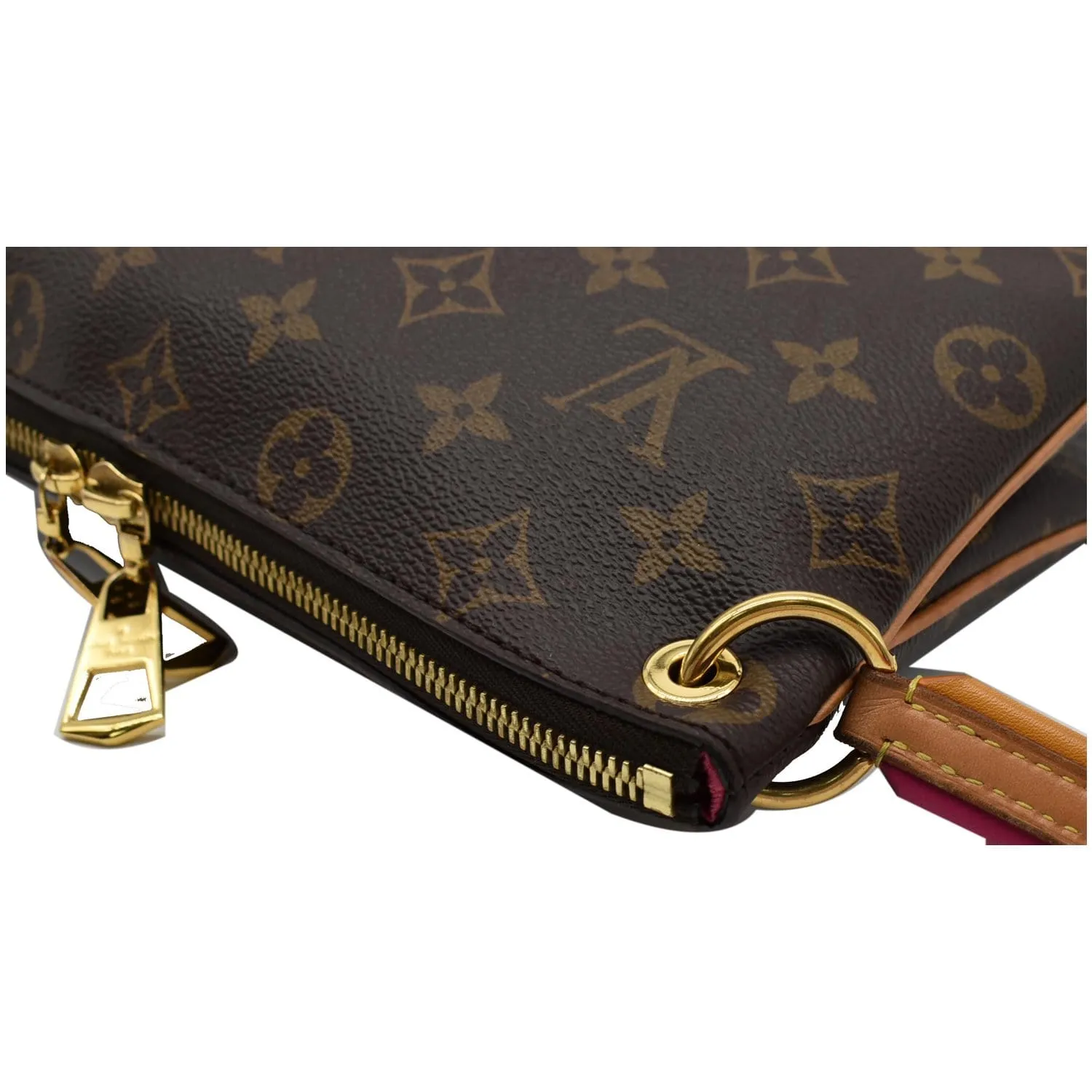 LOUIS VUITTON Lorette Monogram Canvas Shoulder Bag Brown