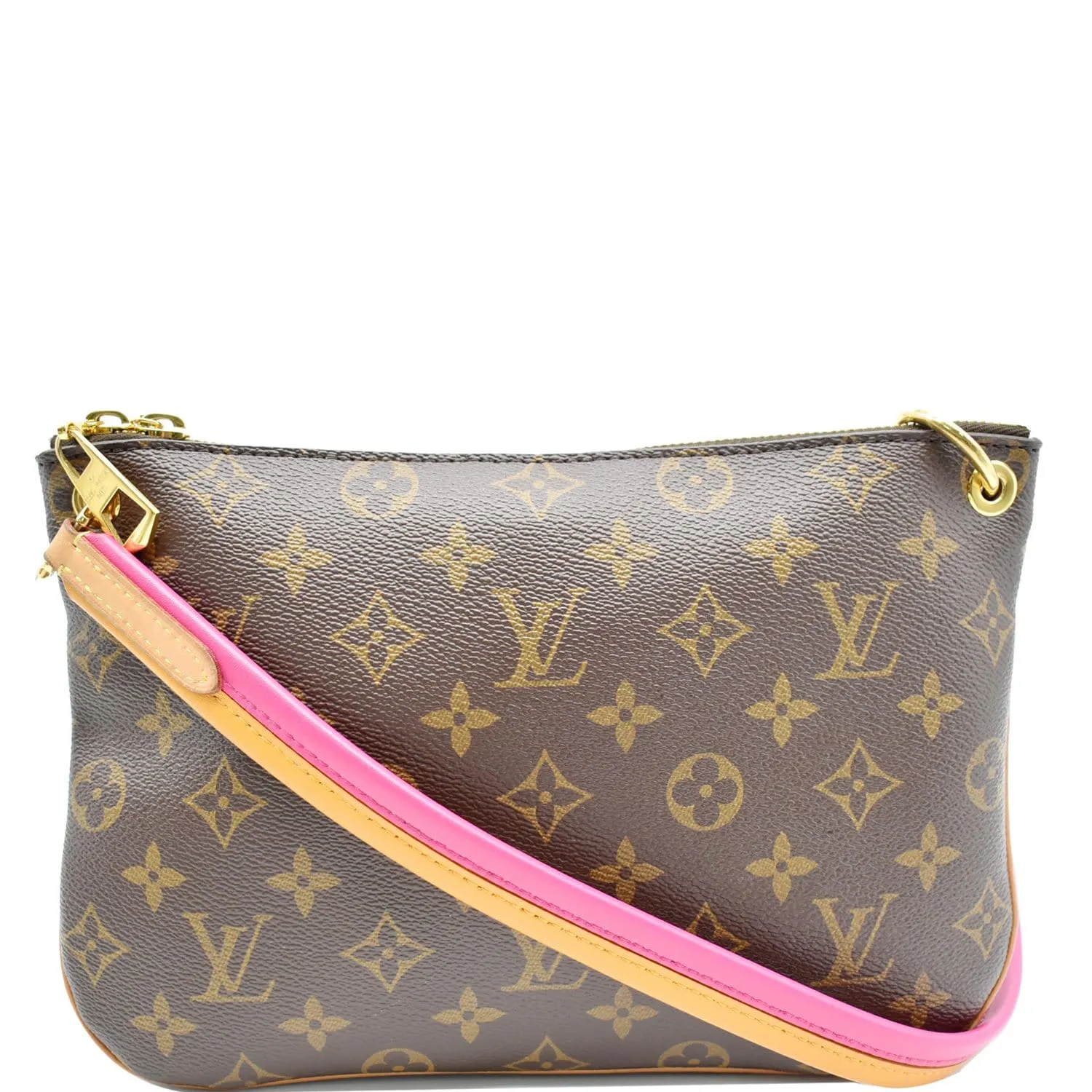 LOUIS VUITTON Lorette Monogram Canvas Shoulder Bag Brown
