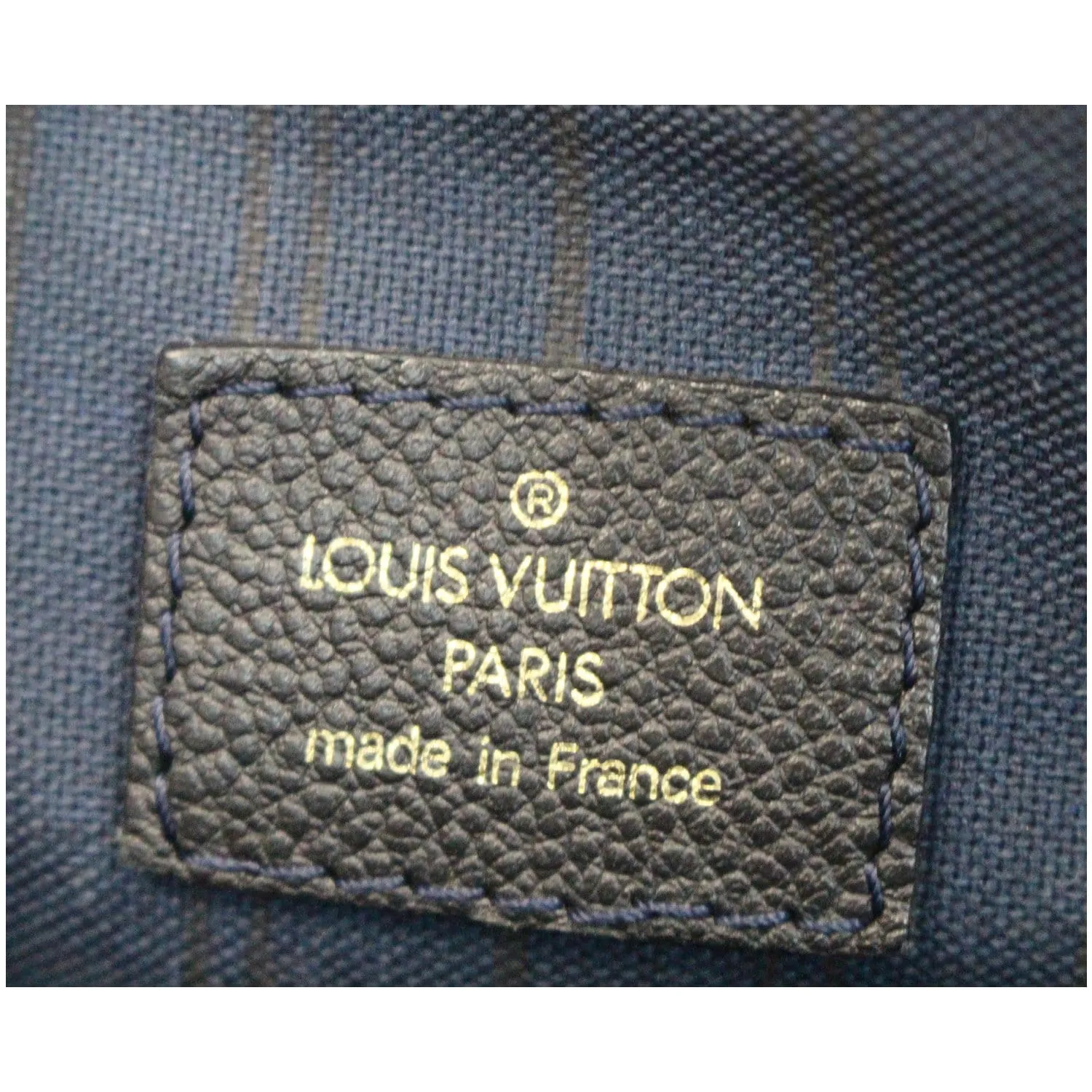 LOUIS VUITTON Lumineuse PM Monogram Empreinte Leather Shoulder Bag Black