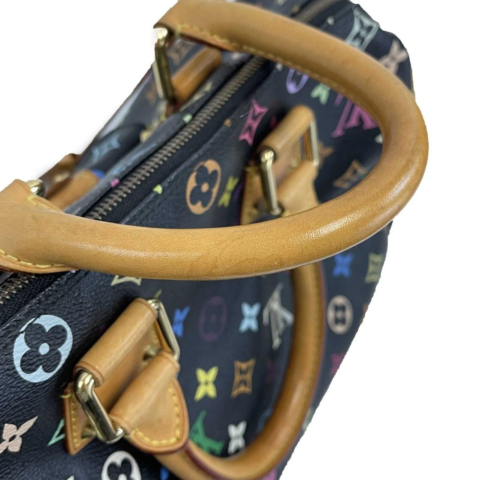 Louis Vuitton - LV - Black Monogram Multicolor Speedy 30 - Top Handle Satchel