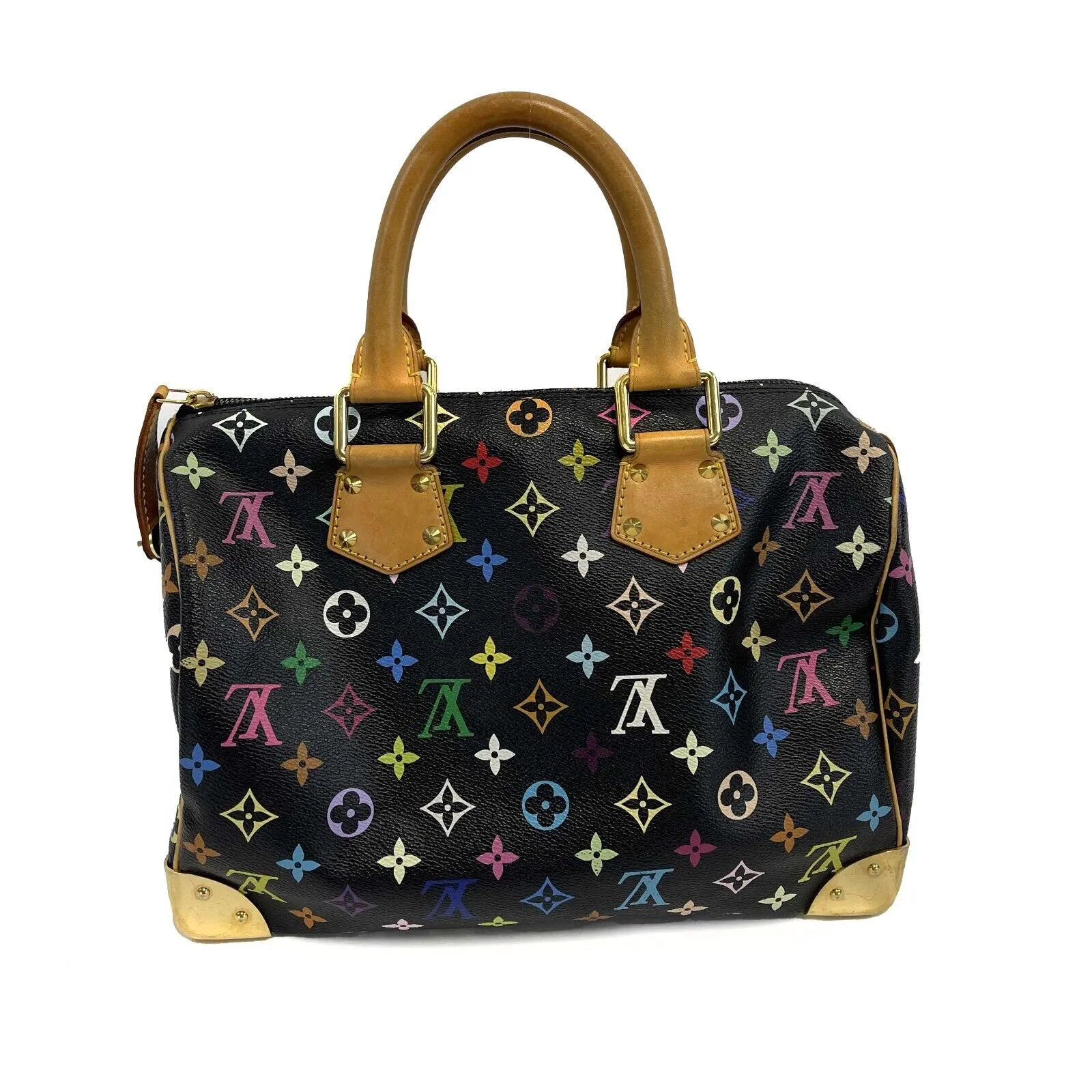 Louis Vuitton - LV - Black Monogram Multicolor Speedy 30 - Top Handle Satchel