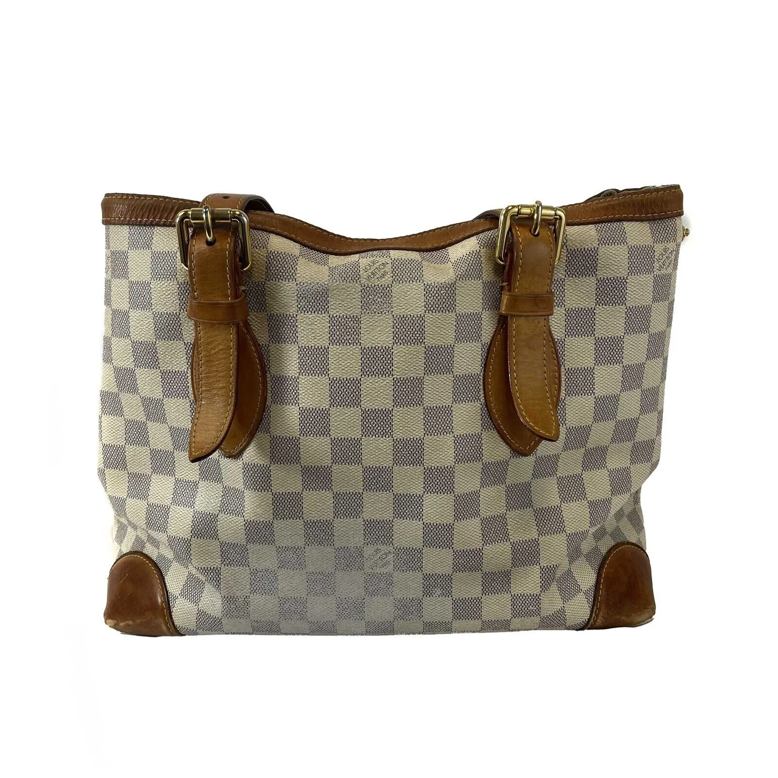 Louis Vuitton - LV - Hampstead MM - Damier Azur Ivory Blue Shoulder Bag