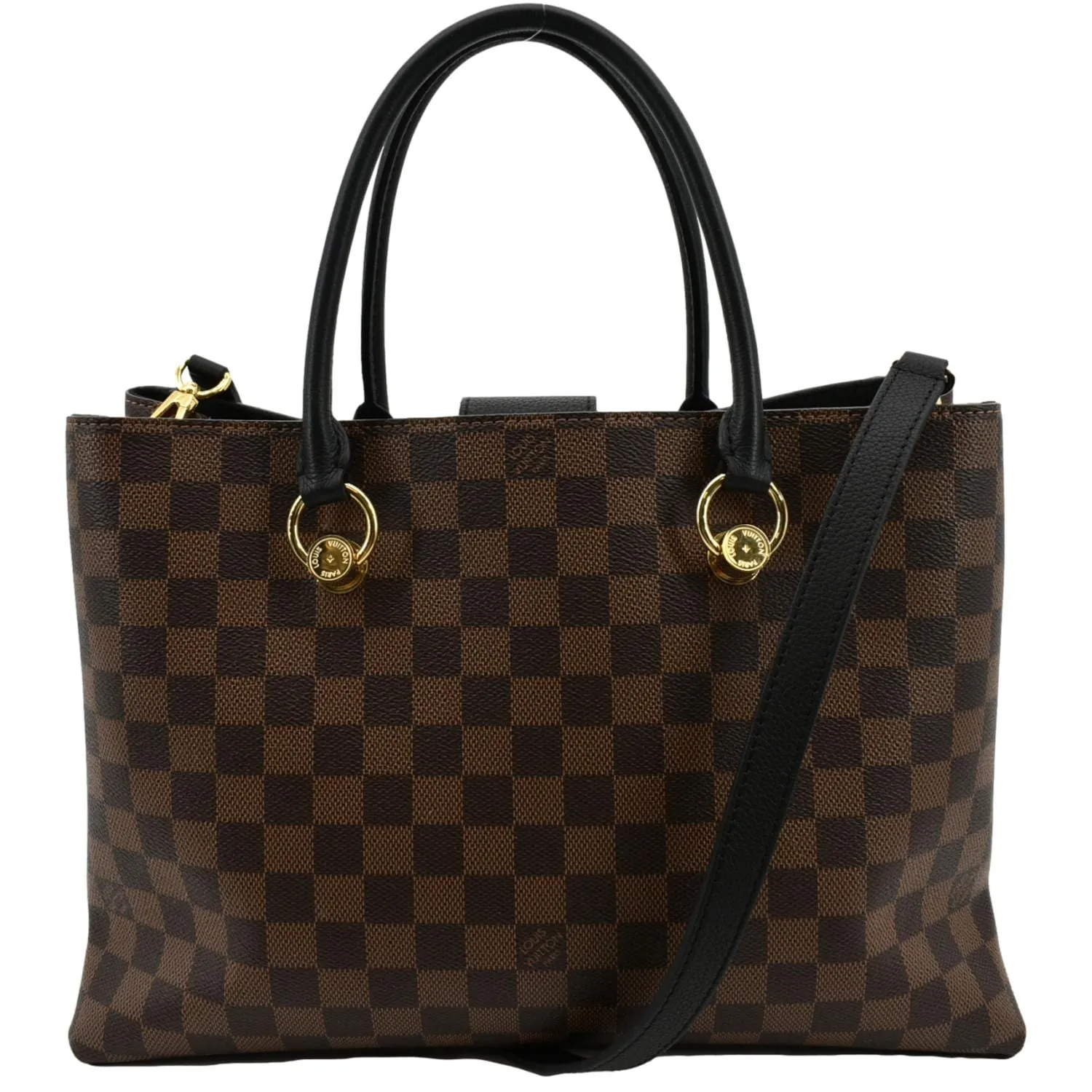 LOUIS VUITTON LV Riverside Damier Ebene Shoulder Bag Black