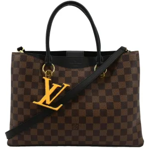LOUIS VUITTON LV Riverside Damier Ebene Shoulder Bag Black