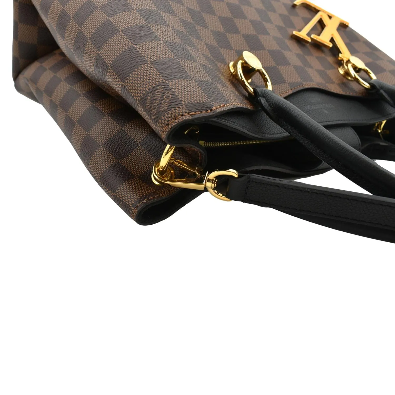 LOUIS VUITTON LV Riverside Damier Ebene Shoulder Bag Black