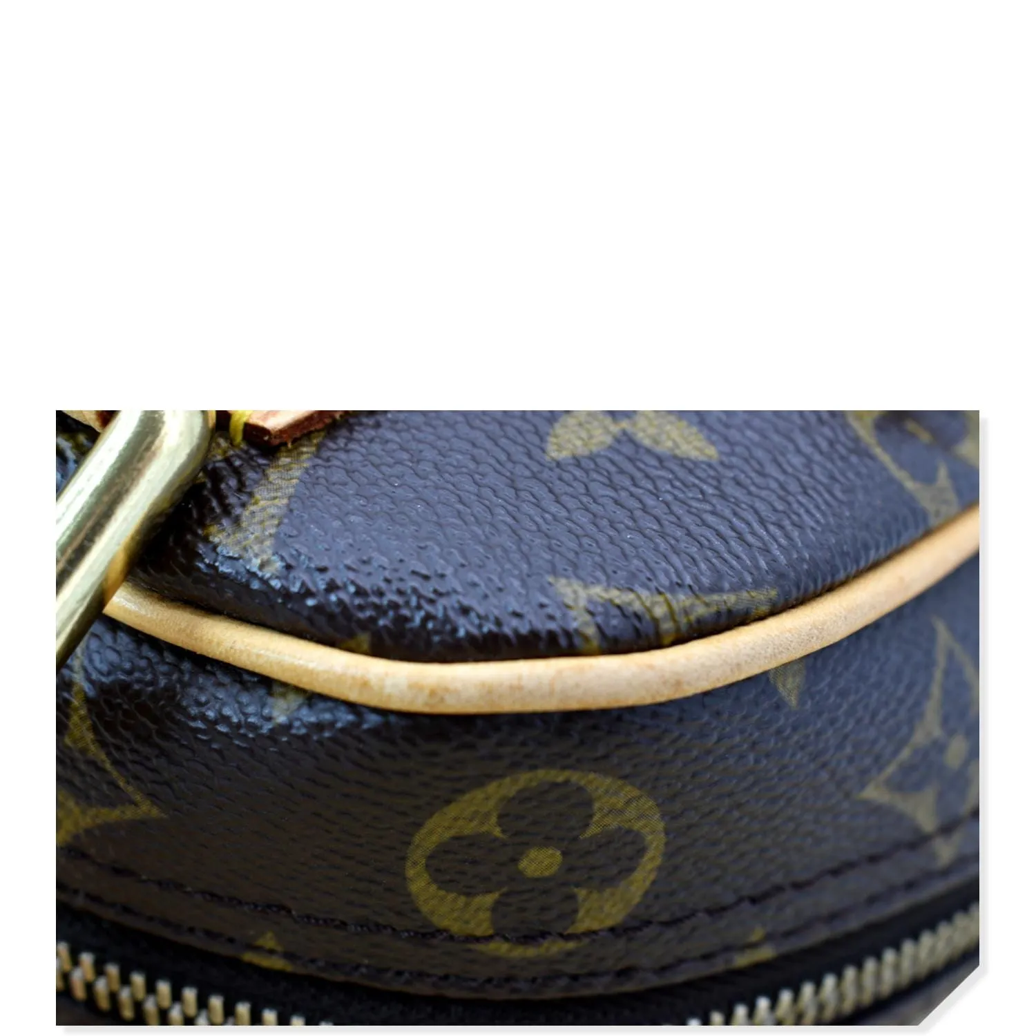 LOUIS VUITTON Manhattan PM Monogram Canvas Satchel Bag Brown